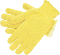 MCR Safety - Size L, ANSI Cut Lvl A2, Cut Resistant Gloves - Yellow - USA Tool & Supply
