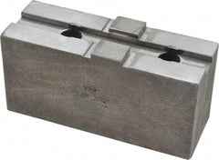 H & R Manufacturing - 12" Chuck Capacity, Tongue & Groove Attachment, Square Soft Lathe Chuck Jaw - Steel, 2-1/2" Btw Mount Hole Ctrs, 4-7/8" Long x 1-3/4" Wide x 2-3/8" High, 1/2" Groove - USA Tool & Supply