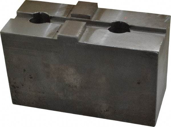 H & R Manufacturing - 24 to 36" Chuck Capacity, Tongue & Groove Attachment, Square Soft Lathe Chuck Jaw - Steel, 3" Btw Mount Hole Ctrs, 5-5/8" Long x 2-1/2" Wide x 3-5/16" High, 1/2" Groove - USA Tool & Supply