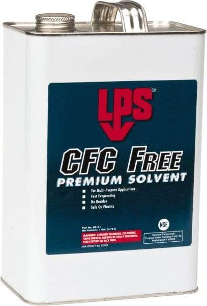 LPS - 1 Gallon Bottle Contact Cleaner - 0°F Flash Point, Flammable, Food Grade, Plastic Safe - USA Tool & Supply