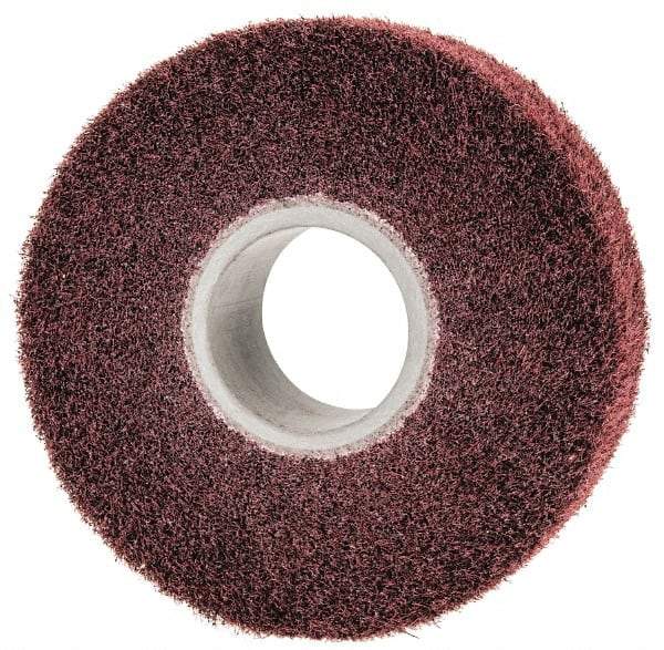 3M - 6" Diam Aluminum Oxide Finishing Flap Wheel - 2" Hole, 2" Wide, Density 7, Nonwoven, Medium Grade, 3,400 Max RPM - USA Tool & Supply