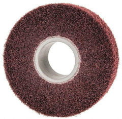 3M - 6" Diam Aluminum Oxide Finishing Flap Wheel - 2" Hole, 2" Wide, Density 7, Nonwoven, Medium Grade, 3,400 Max RPM - USA Tool & Supply