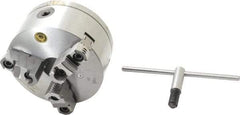 Bison - 3 Jaws, 6" Diam, Self Centering Manual Lathe Chuck - D1-3 Mount Spindle, Reversible, 3,000 Max RPM, 1.6535" Through Hole Diam, 0.0008" Axial Runout, 0.0012" Radial Runout, Cast Iron - USA Tool & Supply