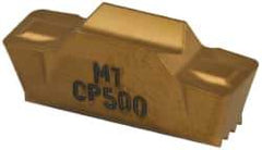 Seco - LCMF, 0.197" Cutting Width, MT, CP500 Grade, Double End Multi-Directional Turning Insert - TiAlN, TiN Coated - USA Tool & Supply