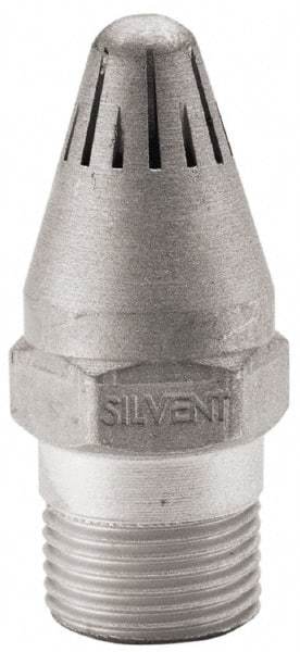 Silvent - Blow Gun High Force Nozzle - 3/8 MPT, 1.81" Hose Length, Aluminum, 145 psi, 238°F - USA Tool & Supply