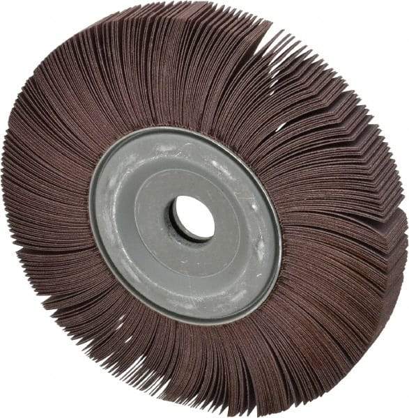 Merit Abrasives - 8" Diam, 180 Grit Aluminum Oxide Unmounted Flap Wheel - 1" Hole, 1" Wide, Coated, Very Fine Grade, 4,500 Max RPM , Cloth Backing - USA Tool & Supply