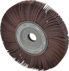 Merit Abrasives - 8" Diam, 180 Grit Aluminum Oxide Unmounted Flap Wheel - 1" Hole, 1" Wide, Coated, Very Fine Grade, 4,500 Max RPM , Cloth Backing - USA Tool & Supply