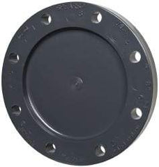 Value Collection - 8" Pipe, 13-1/2" OD, PVC Blind Pipe Flange - Schedule 80, Gray - USA Tool & Supply