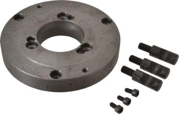Interstate - Adapter Back Plate for 6" Diam Self Centering Lathe Chucks - D1-4 Mount - USA Tool & Supply
