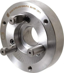Bison - Adapter Back Plate for 5" Diam Self Centering Lathe Chucks - D1-3 Mount, 1.378" Through Hole Diam, 2.164mm ID, 4.92" OD, 1.02" Flange Height, Steel - USA Tool & Supply