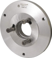 Bison - Adapter Back Plate for 8" Diam Self Centering Lathe Chucks - D1-4 Mount, 2.165" Through Hole Diam, 4.33mm ID, 7.87" OD, 0.63" Flange Height, Steel - USA Tool & Supply