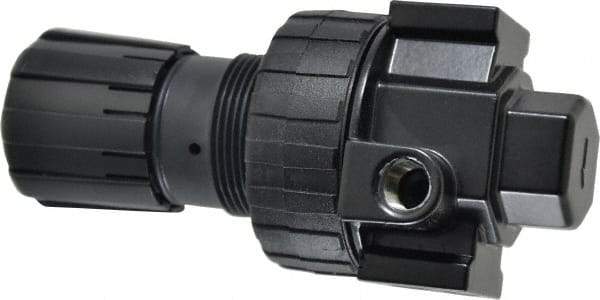 Parker - 1/4 NPT Port, 53 CFM, Zinc Compact Regulator - 2 to 125 psi Range, 250 Max psi Supply Pressure, 1/4" Gauge Port Thread, 2.81" Wide x 6.08" High - USA Tool & Supply