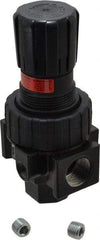 Parker - 3/4 NPT Port, 90 CFM, Zinc Standard Regulator - 2 to 125 psi Range, 250 Max psi Supply Pressure, 1/4" Gauge Port Thread, 3-1/4" Wide x 6.4" High - USA Tool & Supply