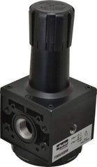 Parker - 3/4 NPT Port, 200 CFM, Aluminum Heavy-Duty Regulator - 2 to 125 psi Range, 250 Max psi Supply Pressure, 1/4" Gauge Port Thread, 3.62" Wide x 8.46" High - USA Tool & Supply