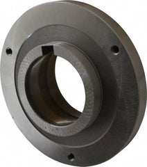 Bison - Adapter Back Plate for 8" Diam Self Centering Lathe Chucks - L-1 Mount, 4-1/8" Through Hole Diam, 6.93mm ID, 7.87" OD, 0.79" Flange Height, Steel - USA Tool & Supply