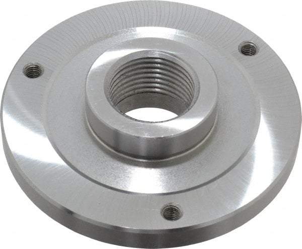Bison - Adapter Back Plate for 5" Diam Self Centering Lathe Chucks - 1-1/2 - 8 Mount, 1.515" Through Hole Diam, 2.164mm ID, 5" OD, 0.51" Flange Height, Steel - USA Tool & Supply