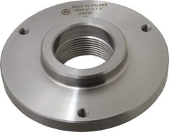 Bison - Adapter Back Plate for 6-1/4" Diam Self Centering Lathe Chucks - 2-1/4 - 8 Mount, 2.26" Through Hole Diam, 3.385mm ID, 38139" OD, 0.59" Flange Height, Steel - USA Tool & Supply