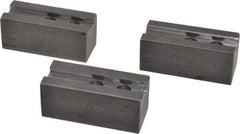 H & R Manufacturing - 8" Chuck Capacity, 1.5mm x 60° Serrated Attachment, Square Soft Lathe Chuck Jaw - 3 Jaws, Steel, 1" Btw Mount Hole Ctrs, 3-1/2" Long x 1-1/2" Wide x 1-1/2" High, 0.551" Groove, 12mm Fastener - USA Tool & Supply