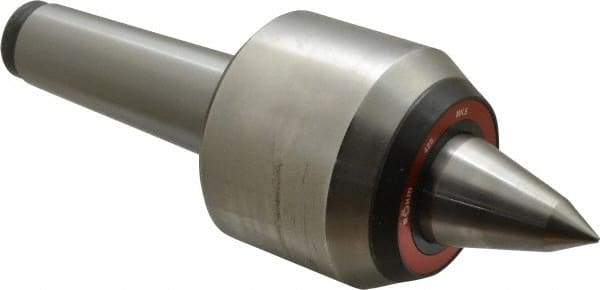 Rohm - MT5 Taper Shank, 3.74" Head Diam Live Center - 6,000 Max RPM, 3.32" Head Length, 1.65" Point Diam, 2.323" Point Len, 4,400 Lb Max Workpc, 11.01" OAL, Long Point - USA Tool & Supply