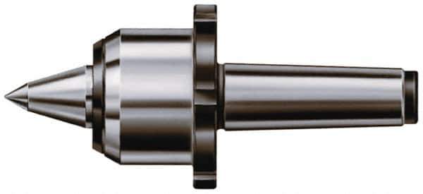 Rohm - MT4 Taper Shank, 2.66" Head Diam Live Center - 7,000 Max RPM, 2.86" Head Length, 1.26" Point Diam, 1.732" Point Len, 2,200 Lb Max Workpc, 8.9" OAL, Long Point - USA Tool & Supply