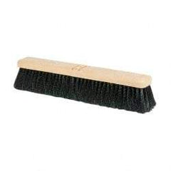 PRO-SOURCE - 18" General Purpose Polypropylene Push Broom - 3" Bristle Length, Plastic Block, Bolt-On Handle Connection, Handle Sold Separately - USA Tool & Supply