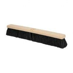 PRO-SOURCE - 24" General Purpose Polypropylene Push Broom - 3" Bristle Length, Plastic Block, Bolt-On Handle Connection, Handle Sold Separately - USA Tool & Supply