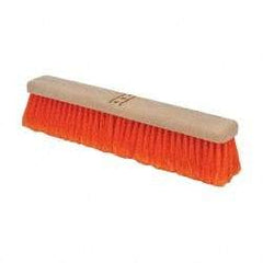 PRO-SOURCE - 18" General Purpose Polypropylene Push Broom - 3" Bristle Length, Plastic Block, Bolt-On Handle Connection, Handle Sold Separately - USA Tool & Supply