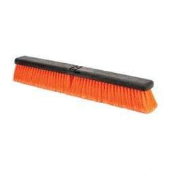 PRO-SOURCE - 24" General Purpose Polypropylene Push Broom - 3" Bristle Length, Plastic Block, Bolt-On Handle Connection, Handle Sold Separately - USA Tool & Supply