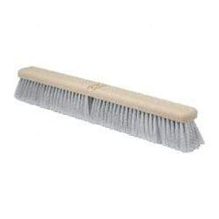 PRO-SOURCE - 24" General Purpose Polypropylene Push Broom - 3" Bristle Length, Plastic Block, Bolt-On Handle Connection, Handle Sold Separately - USA Tool & Supply