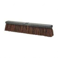 PRO-SOURCE - 24" Heavy Duty Palmyra Push Broom - 4" Bristle Length, Plastic Block, Bolt-On Handle Connection, Handle Sold Separately - USA Tool & Supply