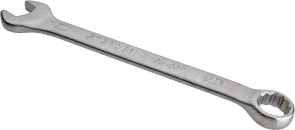 Stanley - 3/4" 12 Point Combination Wrench - 15° Head Angle, 9" OAL, Steel, Satin Finish - USA Tool & Supply