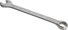 Stanley - 3/4" 12 Point Combination Wrench - 15° Head Angle, 9" OAL, Steel, Satin Finish - USA Tool & Supply