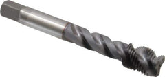OSG - 1/2-20 UNF 3 Flute 3B Modified Bottoming Spiral Flute Tap - Vanadium High Speed Steel, TiCN Finish, 3-3/8" OAL, Right Hand Flute, Right Hand Thread, H3, Series 290 - USA Tool & Supply