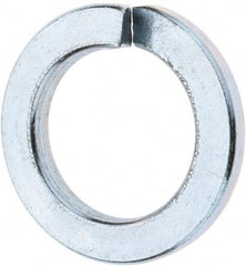 Value Collection - M22, 22.5mm ID, 35.9mm OD, 4mm Thick Split Lock Washer - Grade 8 Spring Steel, Zinc-Plated Finish, 22.5mm Min ID, 23.5mm Max ID - USA Tool & Supply