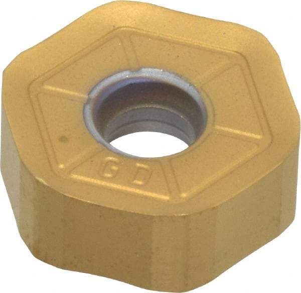 Kennametal - HNGJ535 GD Grade KC725M Carbide Milling Insert - TiN/TiCN/TiN Finish, 0.219" Thick, 5/8" Inscribed Circle, 1.2mm Corner Radius - USA Tool & Supply