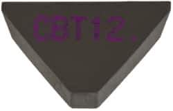 Kennametal - 3/8" Inscribed Circle, Triangle, CBT Chipbreaker for Indexables - 0.06" Thick, 0.159" Effective Width - USA Tool & Supply