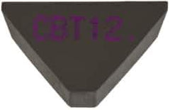 Kennametal - 3/8" Inscribed Circle, Triangle, CBT Chipbreaker for Indexables - 0.06" Thick, 0.159" Effective Width - USA Tool & Supply