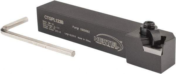 Hertel - CTGP, Left Hand Cut, 3/4" Shank Height x 3/4" Shank Width, Positive Rake Indexable Turning Toolholder - 4-1/2" OAL, TP..32. Insert Compatibility, Series Clamp Type - USA Tool & Supply