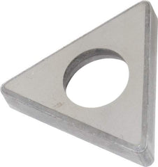 Made in USA - 1/2" Inscribed Circle, Triangle Shim for Indexables - Carbide, 3/16" Thick, ITSN Shim Style, Negative Rake - USA Tool & Supply