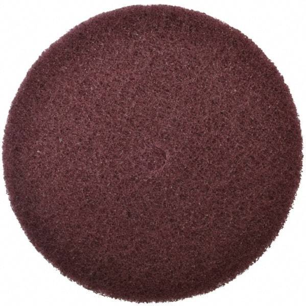 3M - 6" Fine Grade Aluminum Oxide Deburring Disc - 1/2" Center Hole, Arbor Connection, Maroon, 4,000 Max RPM - USA Tool & Supply