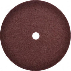 3M - 12" Fine Grade Aluminum Oxide Deburring Disc - 1-1/4" Center Hole, Arbor Connection, Maroon, 1,900 Max RPM - USA Tool & Supply