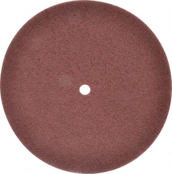 3M - 12" Very Fine Grade Aluminum Oxide Deburring Disc - 3/4" Center Hole, Arbor Connection, Maroon, 1,900 Max RPM - USA Tool & Supply