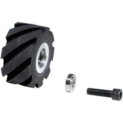 Dynabrade - 2" Diam x 1" Wide Contact Wheel - Standard, 70 Duro Urethane Face - USA Tool & Supply