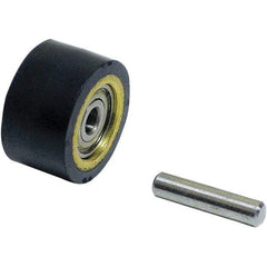 Dynabrade - 5/8" Diam x 3/8" Wide Contact Wheel - Crowned, 70 Duro Rubber Face - USA Tool & Supply