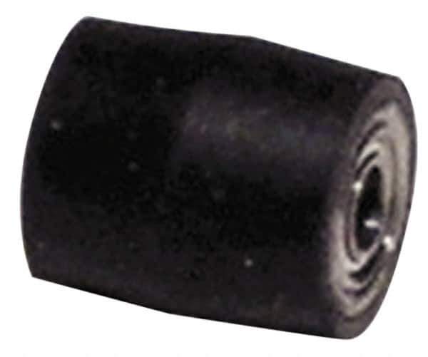 Dynabrade - 5/16" Diam x 3/8" Wide Contact Wheel - Crowned, 50 Duro Rubber Face - USA Tool & Supply