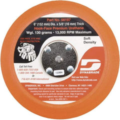 Dynabrade - 6" Diam Hook & Loop Disc Backing Pad - Soft Density, 13,000 RPM - USA Tool & Supply