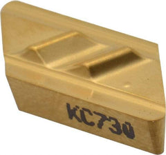 Kennametal - NPL52, KC730 Grade Carbide Profiling Insert - TiN Finish, 55° Incl Angle, Parallelogram, 0.4567" Side Length, 1/8" Thick, 1/32" Corner Radius - USA Tool & Supply