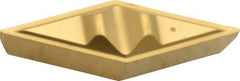 Kennametal - VPGR3305, KC730 Grade Carbide Profiling Insert - TiN Finish, 35° Incl Angle, Diamond, 0.6539" Side Length, 3/16" Thick, 0.2mm Corner Radius, 3/8" Inscribed Circle - USA Tool & Supply