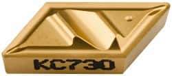 Kennametal - NPGR51, KC730 Grade Carbide Profiling Insert - TiN Finish, 55° Incl Angle, Parallelogram, 0.4567" Side Length, 1/8" Thick, 1/64" Corner Radius - USA Tool & Supply