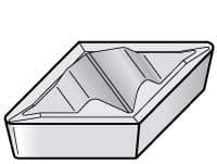 Kennametal - DPGR433, KC5010 Grade Carbide Profiling Insert - TiAlN Finish, 55° Incl Angle, Diamond, 0.6102" Side Length, 3/16" Thick, 3/64" Corner Radius, 1/2" Inscribed Circle - USA Tool & Supply